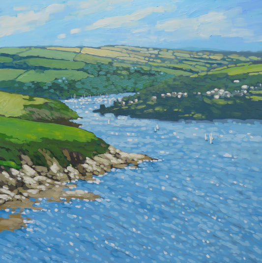 SA005. Fowey River estuary viewpoint - Original painting