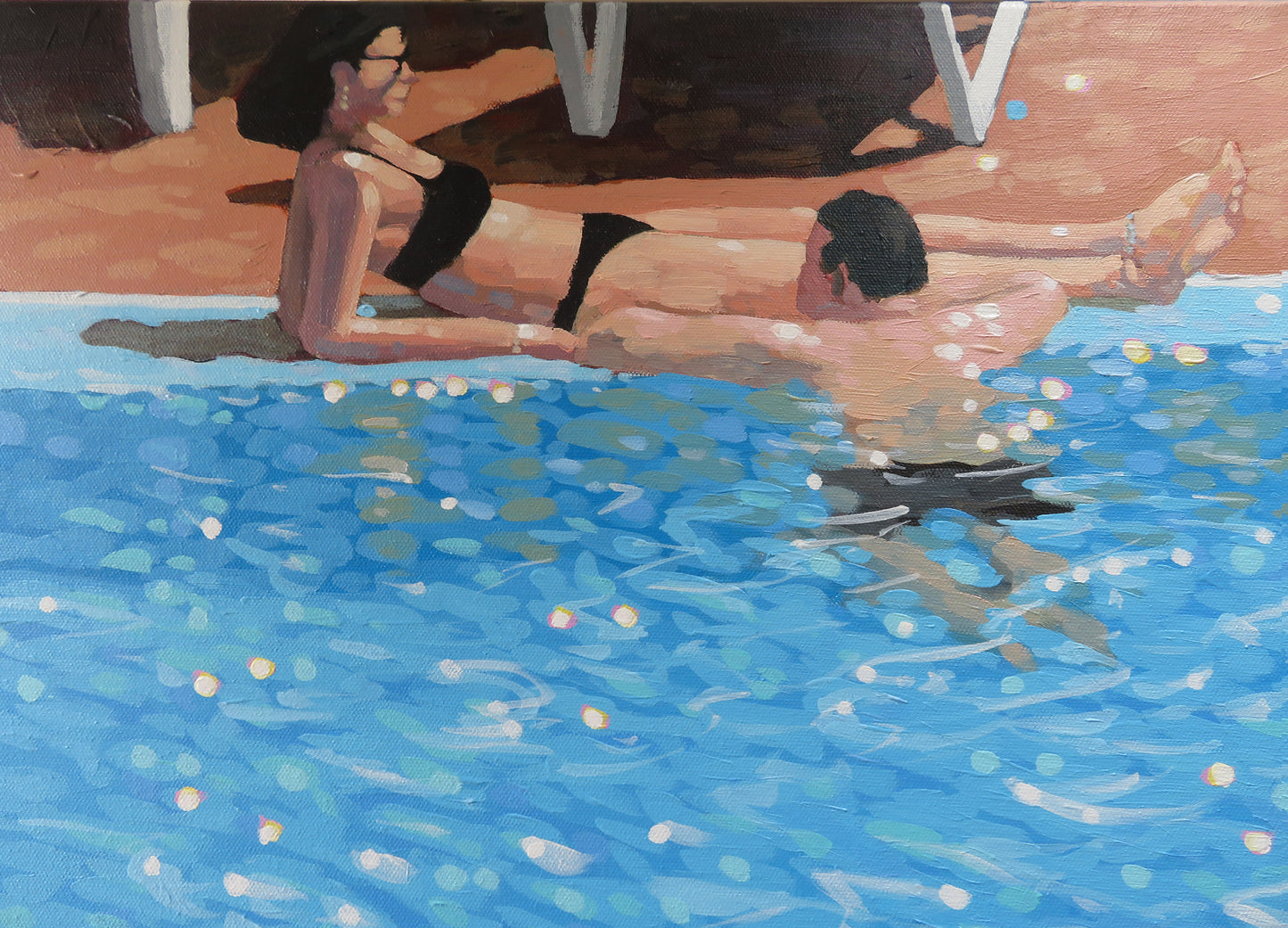 SA003. Pool life-study I - Original painting